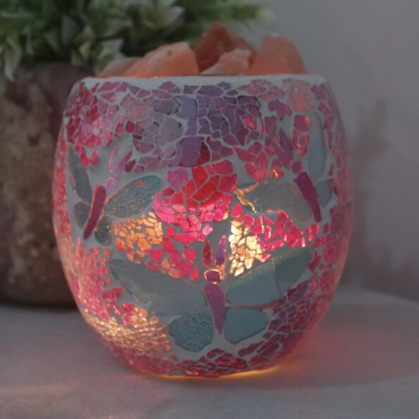 Mosaic Glass Vase Lamp - Butterfly