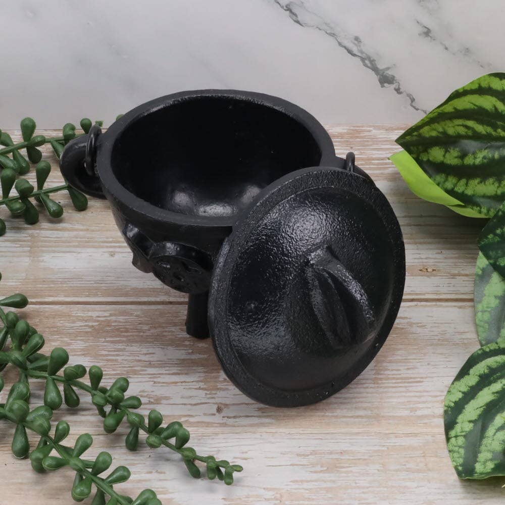Cast Iron Triple Moon Pentacle Cauldron