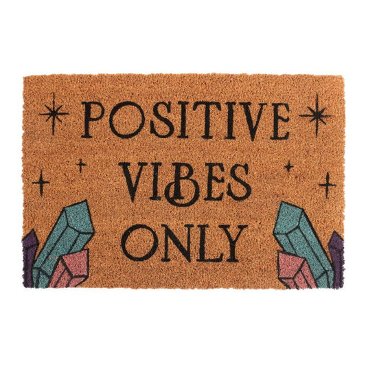 Door Mat - Natural positive vibes only