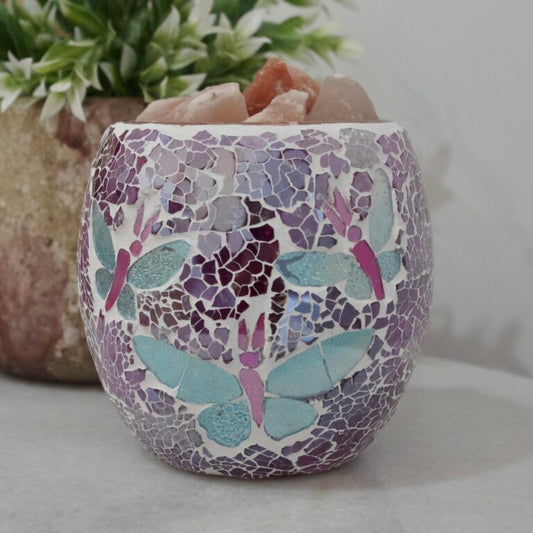 Mosaic Glass Vase Lamp - Butterfly