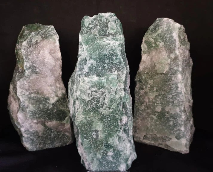 Rough Green Aventurine with Quartz Lamp