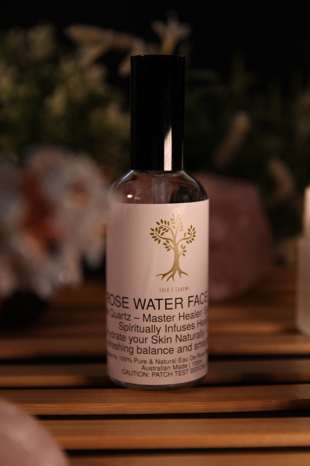 Sacred Clarity – Rose Water Crystal Face Mist - Clear Quartz