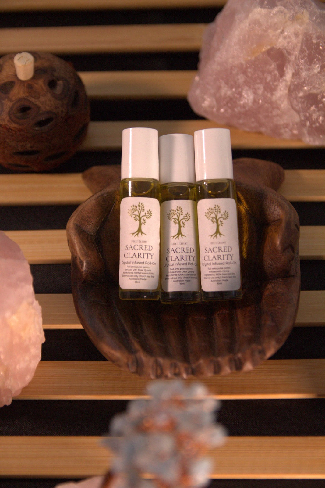 Sacred Clarity – Gem Chip Roller Bottles